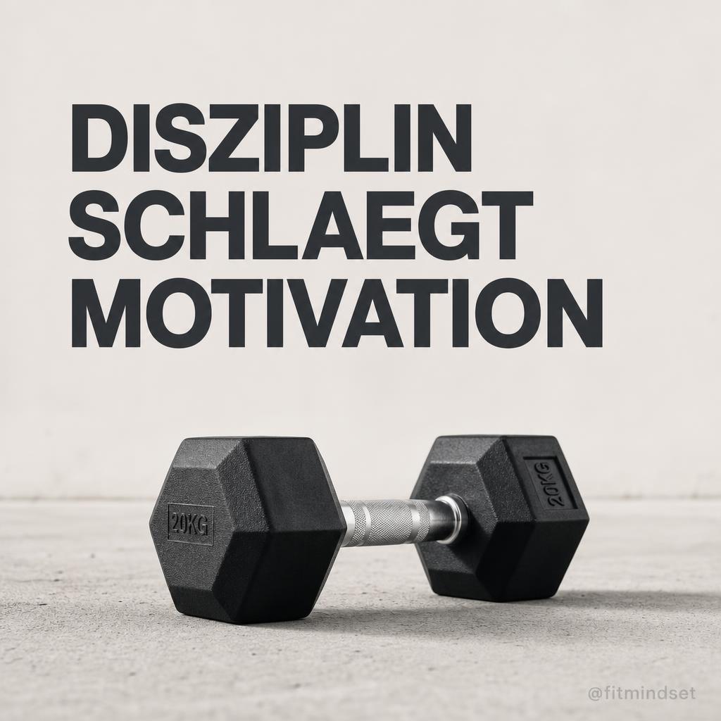 Mindset & Fitness Beispielpost im Minimalist Stil